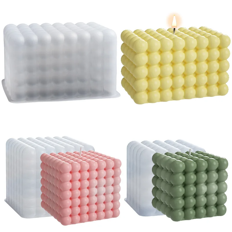 Soap Making Gel - Large Bubble Cube Candles Silicone Mold