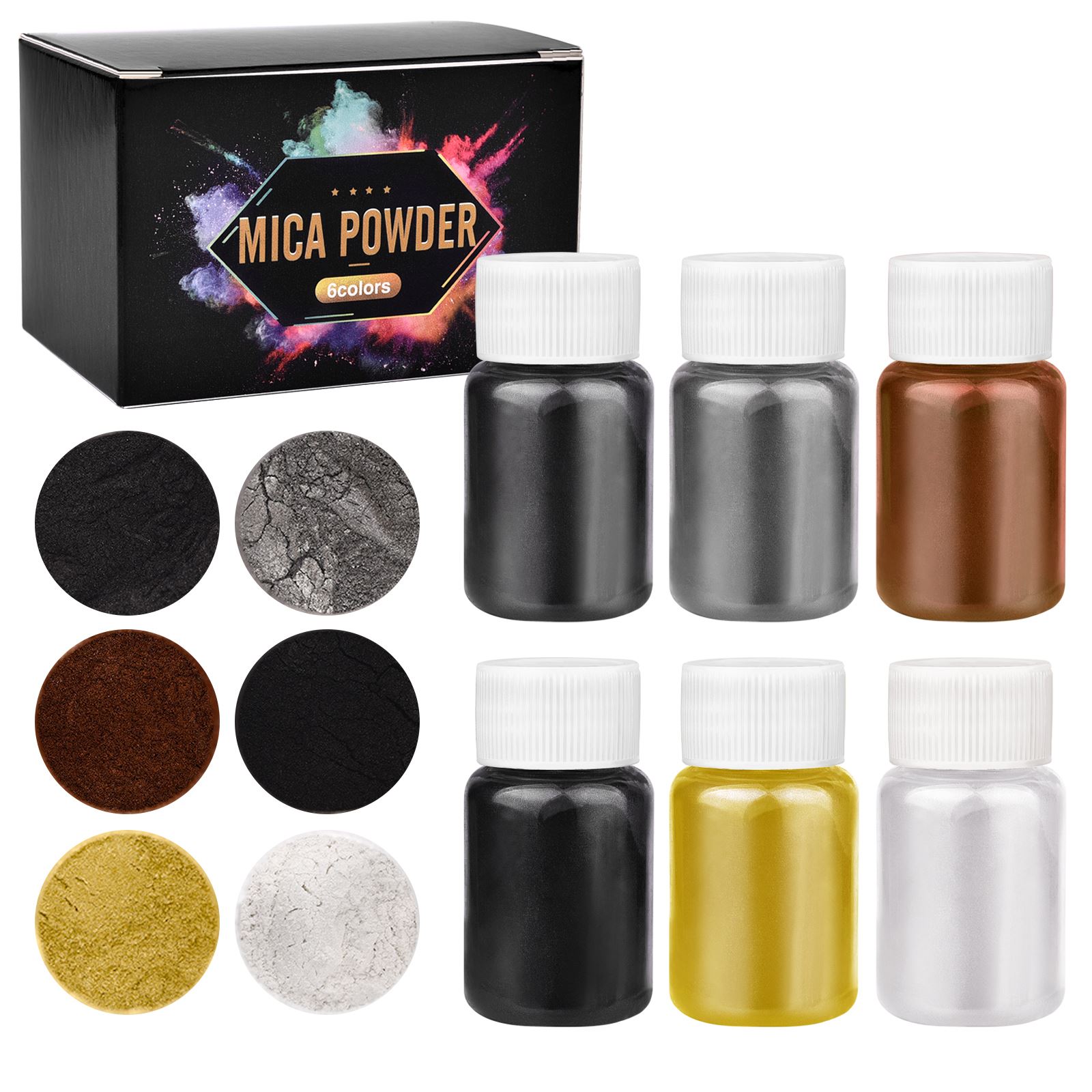 6Color/ Box Epoxy Mica Powder  - Soap Making Book review and price