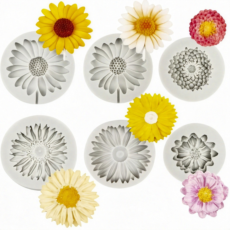 6 Pieces，Sunflower Daisy Silic - Soap Making Name review and price