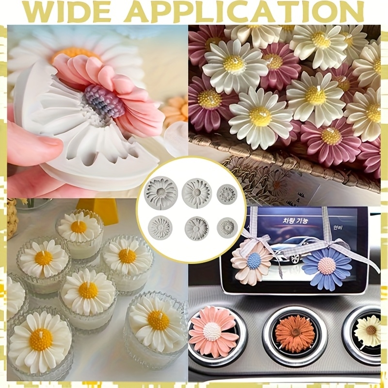 6 Pieces，Sunflower Daisy Silic - Soap Making Name review and price