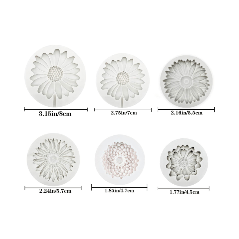 6 Pieces，Sunflower Daisy Silic - Soap Making Name review and price