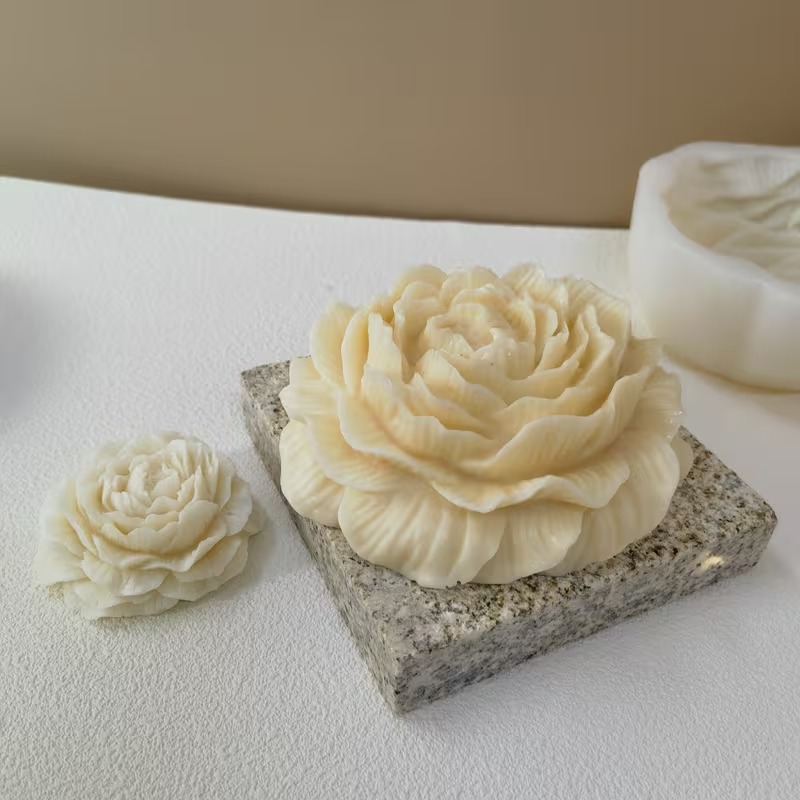 Large Peony Lotus Candle Mold  - Soap Making Gel review and price