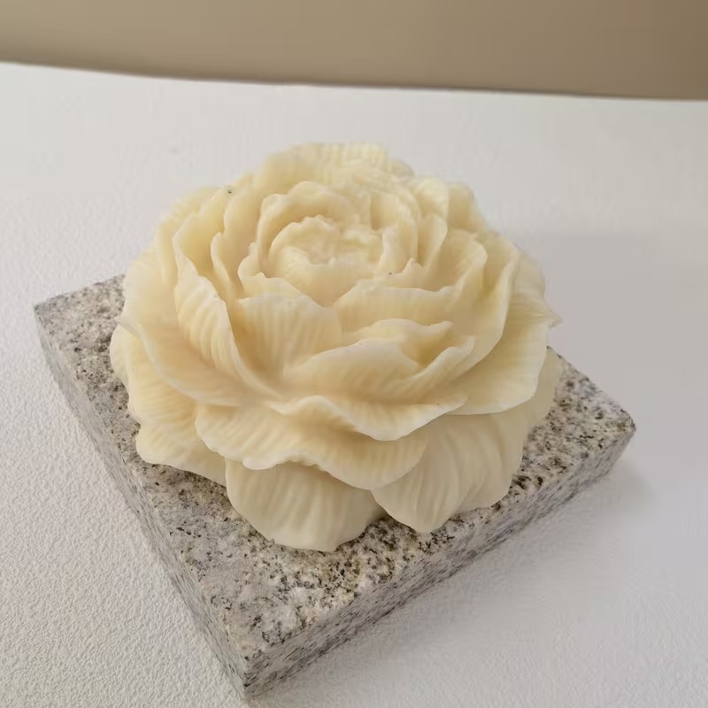Large Peony Lotus Candle Mold  - Soap Making Gel review and price