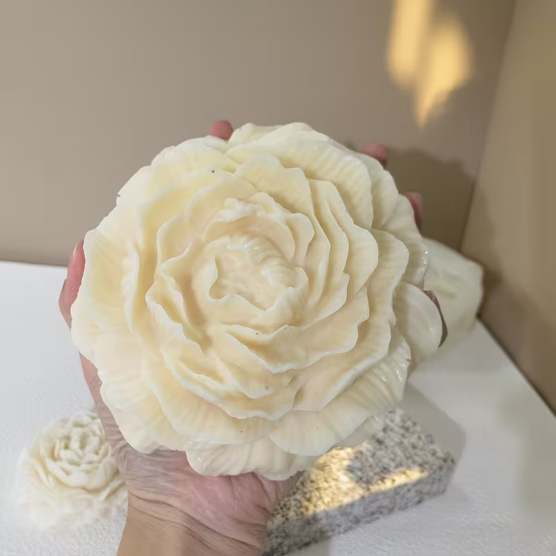 Large Peony Lotus Candle Mold  - Soap Making Gel review and price