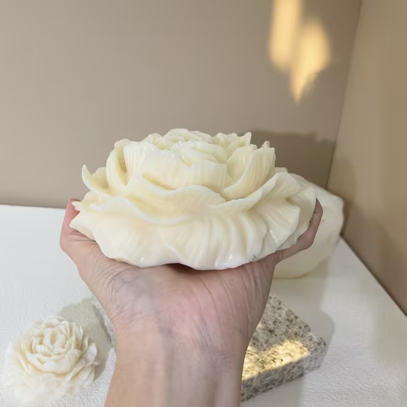 Large Peony Lotus Candle Mold  - Soap Making Gel review and price
