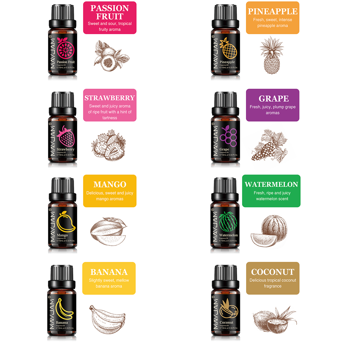 MAYJAM Fragrance Oils Set 8pcs - Soap Making Book review and price