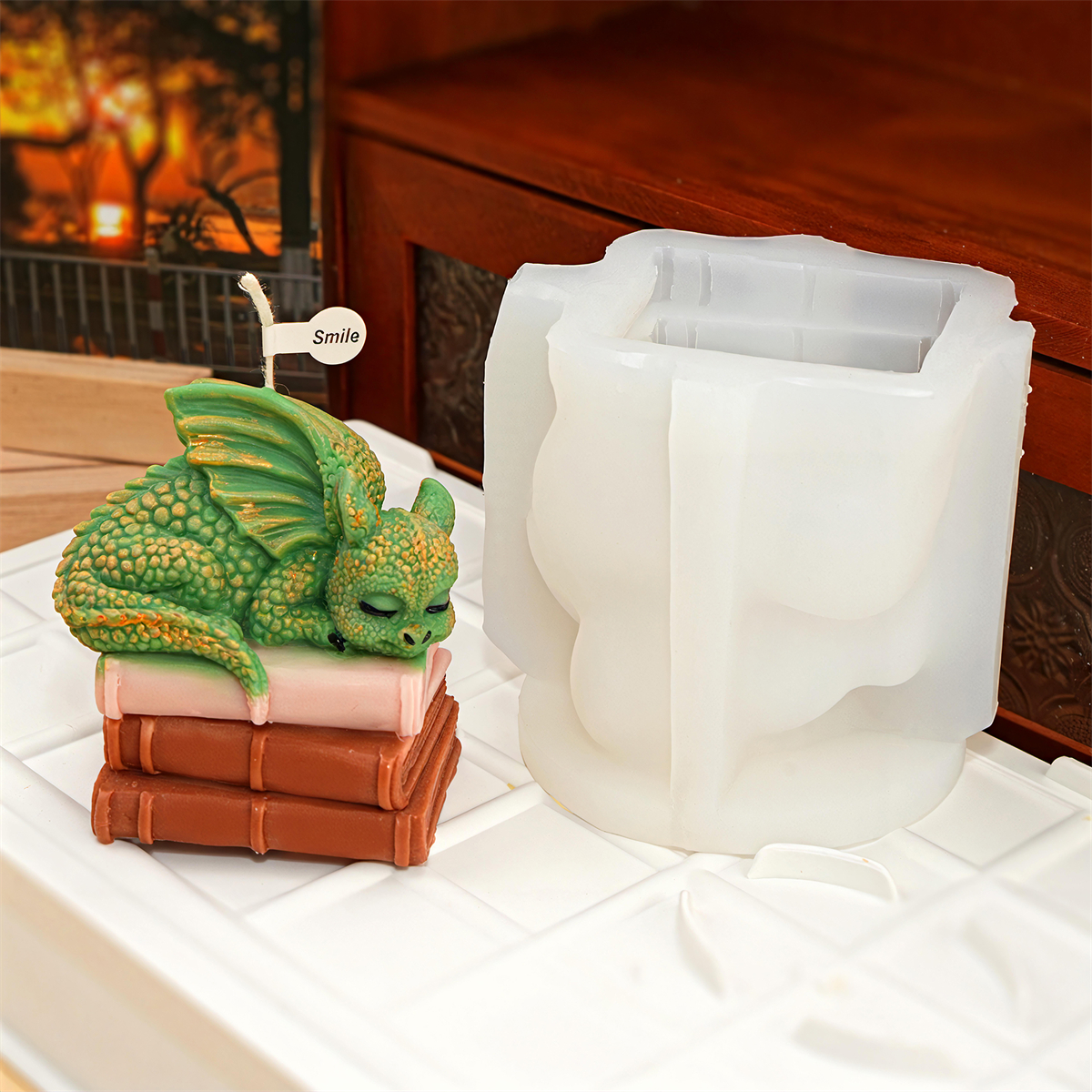 Cute Sleeping Dragon Candle Mo - Soap Making Book review and price