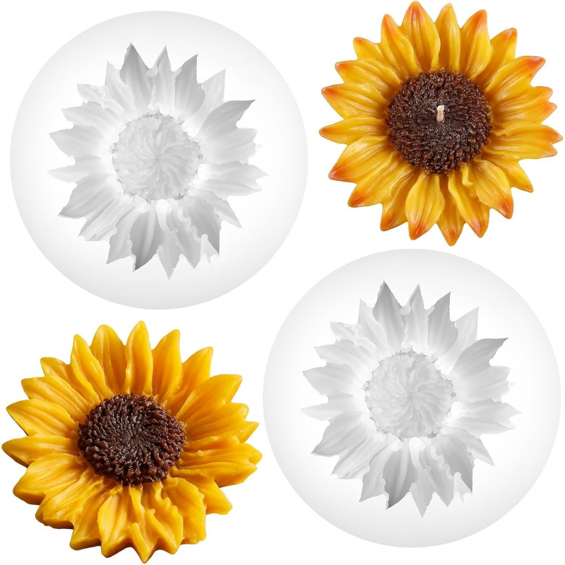 2 Set of sunflower silicone mo - Soap Making Gel review and price