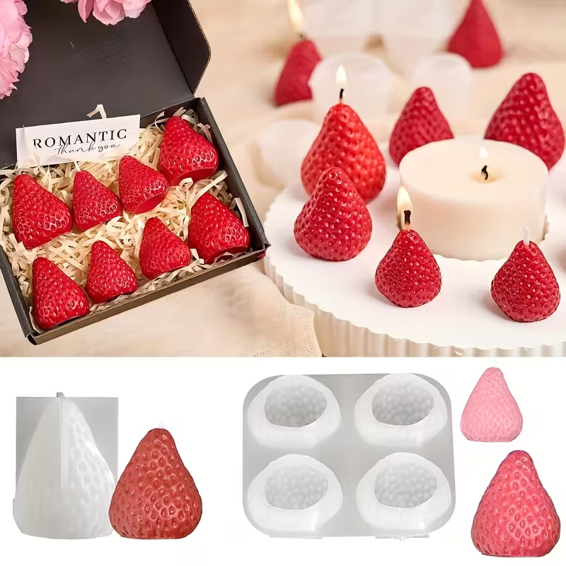 Strawberry Silicone Candle Mol - Soap Making Name review and price