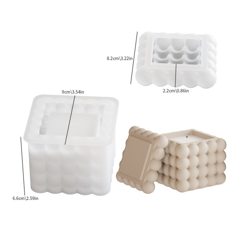DIY 3D Bubble Cube Candle Sili - Soap Making Book review and price