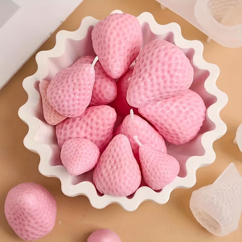 Strawberry Silicone Candle Mol - Soap Making Name review and price