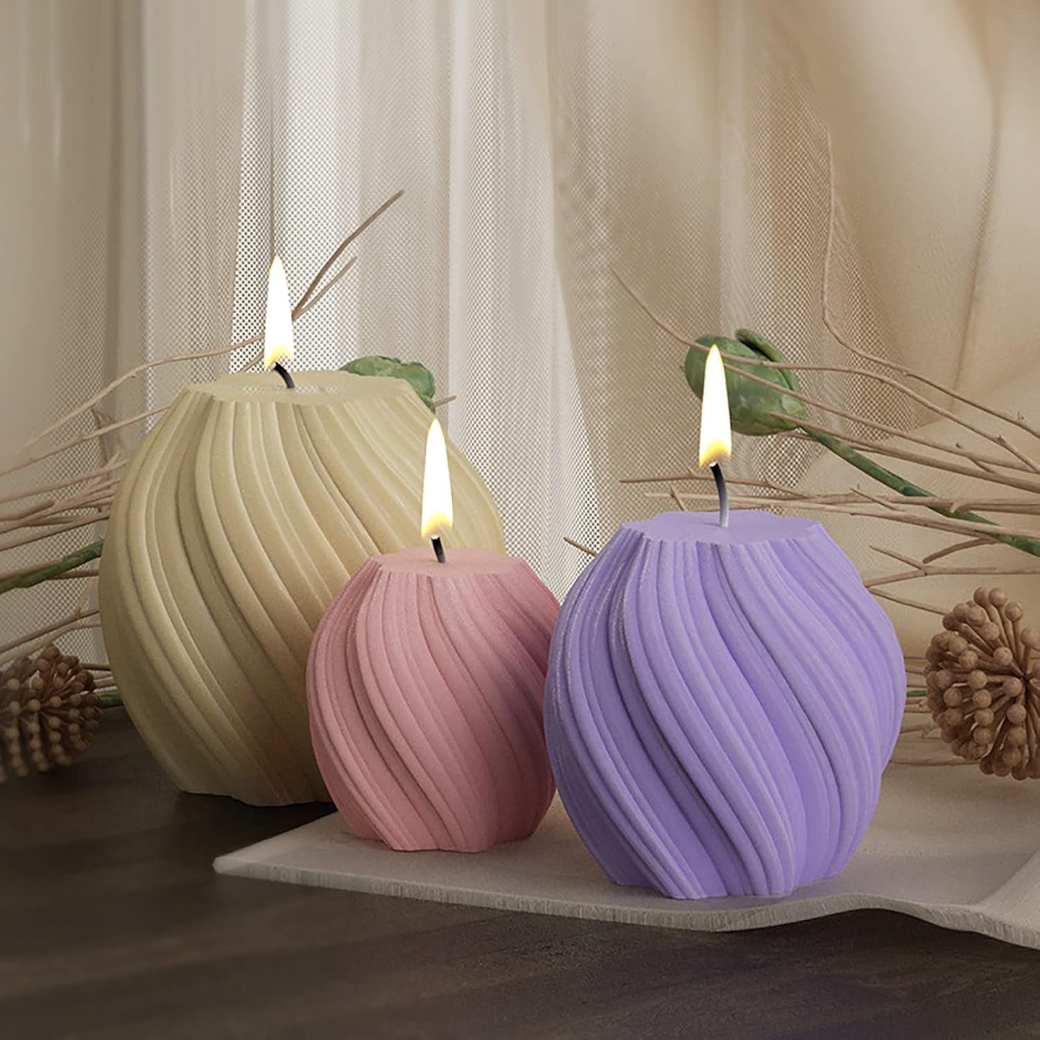 3 Pack Wave Candle Molds - Mul - Soap Making Silicone Molds review and price