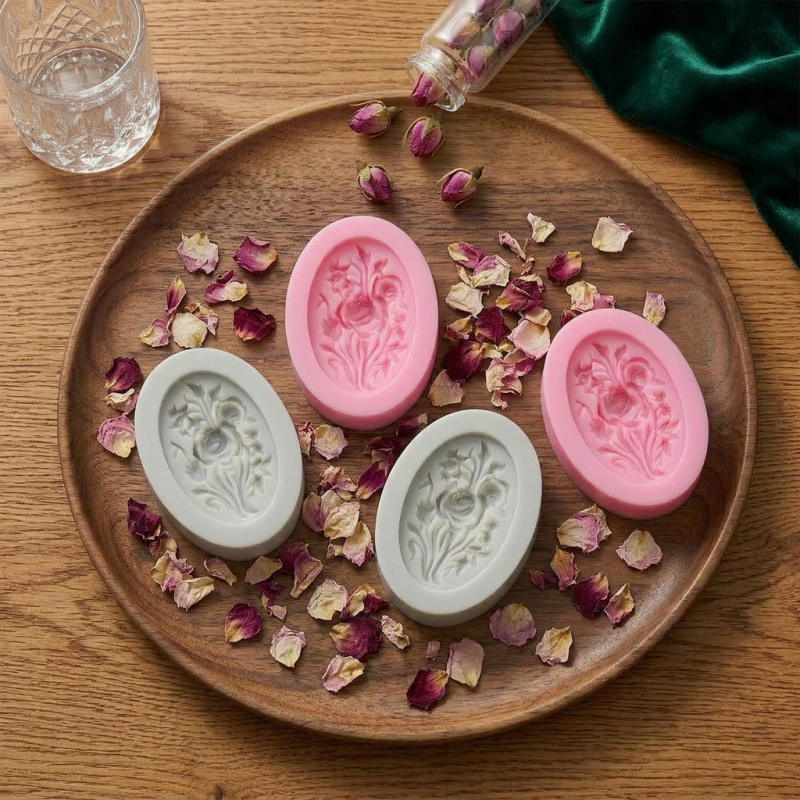4 Silicone mold with flower sh - Soap Making Name review and price