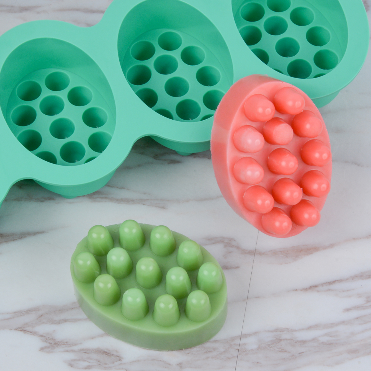 4 Hole Oval Massage Soap Silic - Soap Making Game review and price
